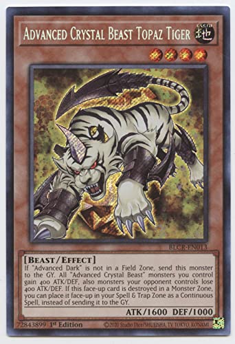 Advanced Crystal Beast Topaz Tiger - BLCR-EN013 - Secret Rare - 1st Edition