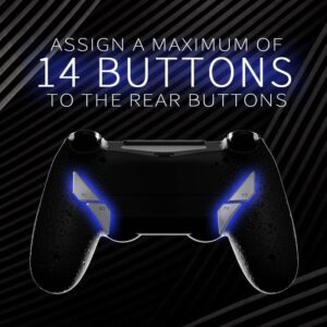 HEXGAMING NEW EDGE Wireless Controller Compatible with ps4-4 Back Buttons, Hair Triggers, Interchangeable Thumbsticks - Chaos Illusion