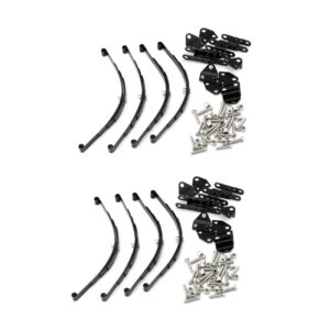 8Pcs 1/10 Leaf Springs Set HighLift Chassis for 1/10 D90 RC Crawler Car Parts Black