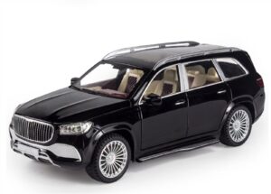 car diecast model 1:24 for maybach for gls-class for gls600 alloy car model diecast metal toy vehicles car model simulation sound and light kids toy gift (color : black)