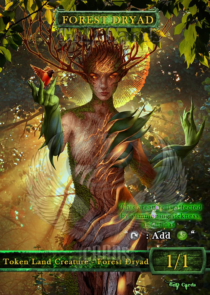 3X Forest Dryad #2 Custom Altered Tokens