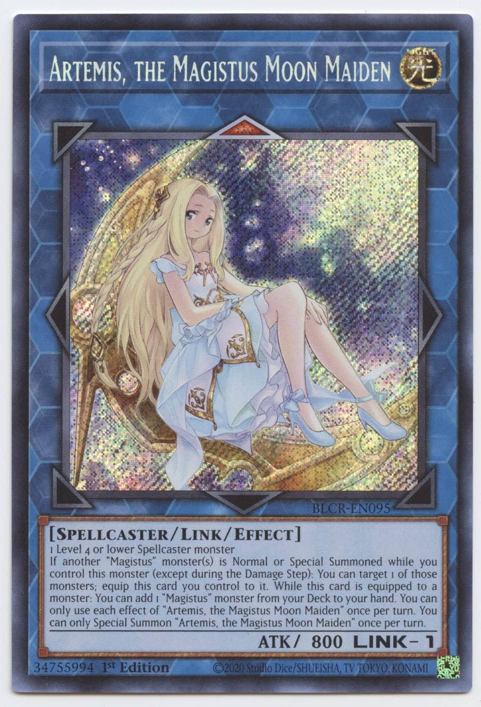 Artemis, The Magistus Moon Maiden - BLCR-EN095 - Secret Rare - 1st Edition