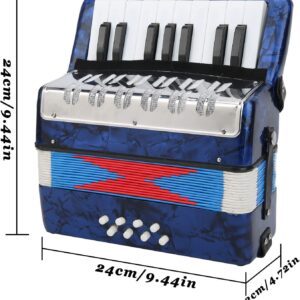 17 Key Kids Accordion, Piano Accordion Musical Instrument Beginners Educational Musical Instrument, Soft Sound, Portable and Easy to Learn