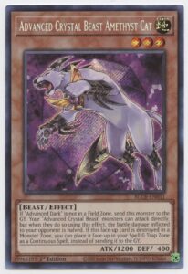 advanced crystal beast amethyst cat - blcr-en011 - secret rare - 1st edition