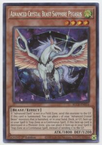 advanced crystal beast sapphire pegasus - blcr-en016 - secret rare - 1st edition