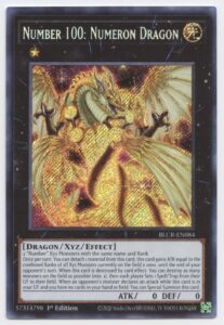 number 100: numeron dragon - blcr-en084 - secret rare - 1st edition