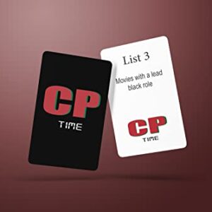 Cp Time Game: A Party Game for US - Card Game for The Culture. Beat The Unpredictable Timer!, Black Trivia Style Game, Multiple Categories: Pop Culture, Music, General Knowledge, & More!