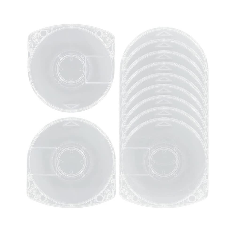 HOVTOIL 10Pcs Replacement UMD Game Disc Storage Case, Clear Game Disc Storage Shell Case Cover Compatible with PSP1000/2000/3000 Clear