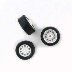 10pcs Toy Car Wheels 20mm Rubber Tire for 2mm Shaft DIY Model Accessories