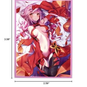 60ct (Yuzuriha Inori) Top Loading Trading Card Sleeves Deck Protector for MTG/TCG/PTC Sized Cards 67x92mm (07)