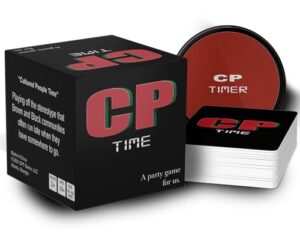 cp time game: a party game for us - card game for the culture. beat the unpredictable timer!, black trivia style game, multiple categories: pop culture, music, general knowledge, & more!