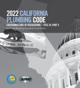 2022 california plumbing code, title 24 part 5