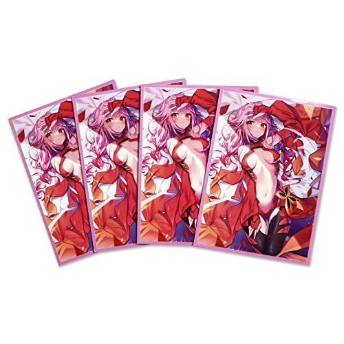 60ct (Yuzuriha Inori) Top Loading Trading Card Sleeves Deck Protector for MTG/TCG/PTC Sized Cards 67x92mm (07)