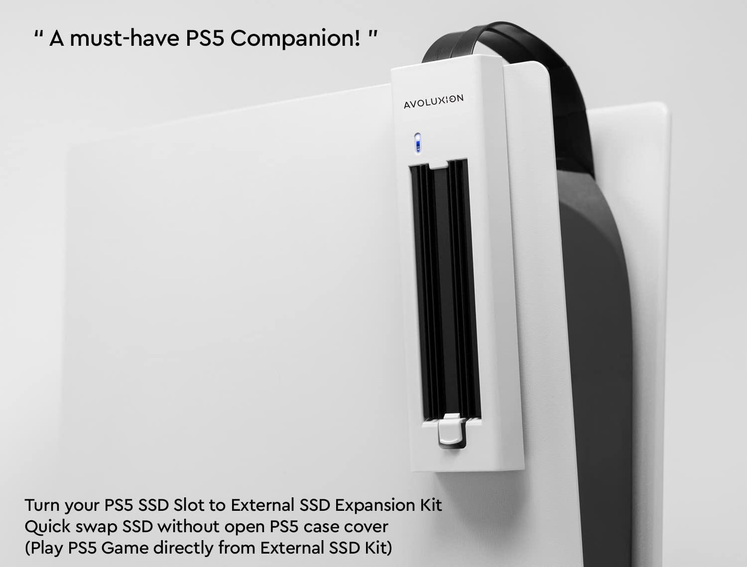 Avoluxion External SSD Expansion Upgrade Kit w/SSD Heatsink for PS5 Game Console (PSX-i1) - Turn Your PS5 Internal SSD Slot to External SSD Expansion Kit - 2 Years Warranty