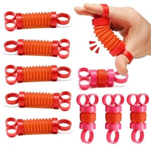 Finger Poppers Fidget Toys, Stocking Stuffer Pack of 10 Finger Fidgets for Men, Women, and Young Adults, Finger Strengthener and Exerciser Sensory Toy, Occupational Therapy Toys