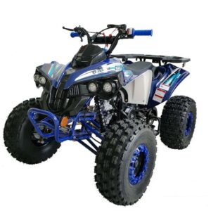 Upgraded 125cc ATV Quad Youth Utility Style ATV 125cc Fully Automatic w Reverse Double LED Headlights Gas ATV 4 Wheeler ATVs Quads Big 19"/ 18" Tires