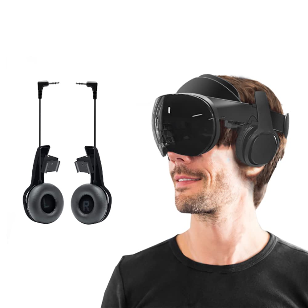 Globular Cluster Stereo VR Headphones for Meta Quest Pro - Clip On Design Easy to Install and Remove- Clip Point and Arm Angle Adjustable