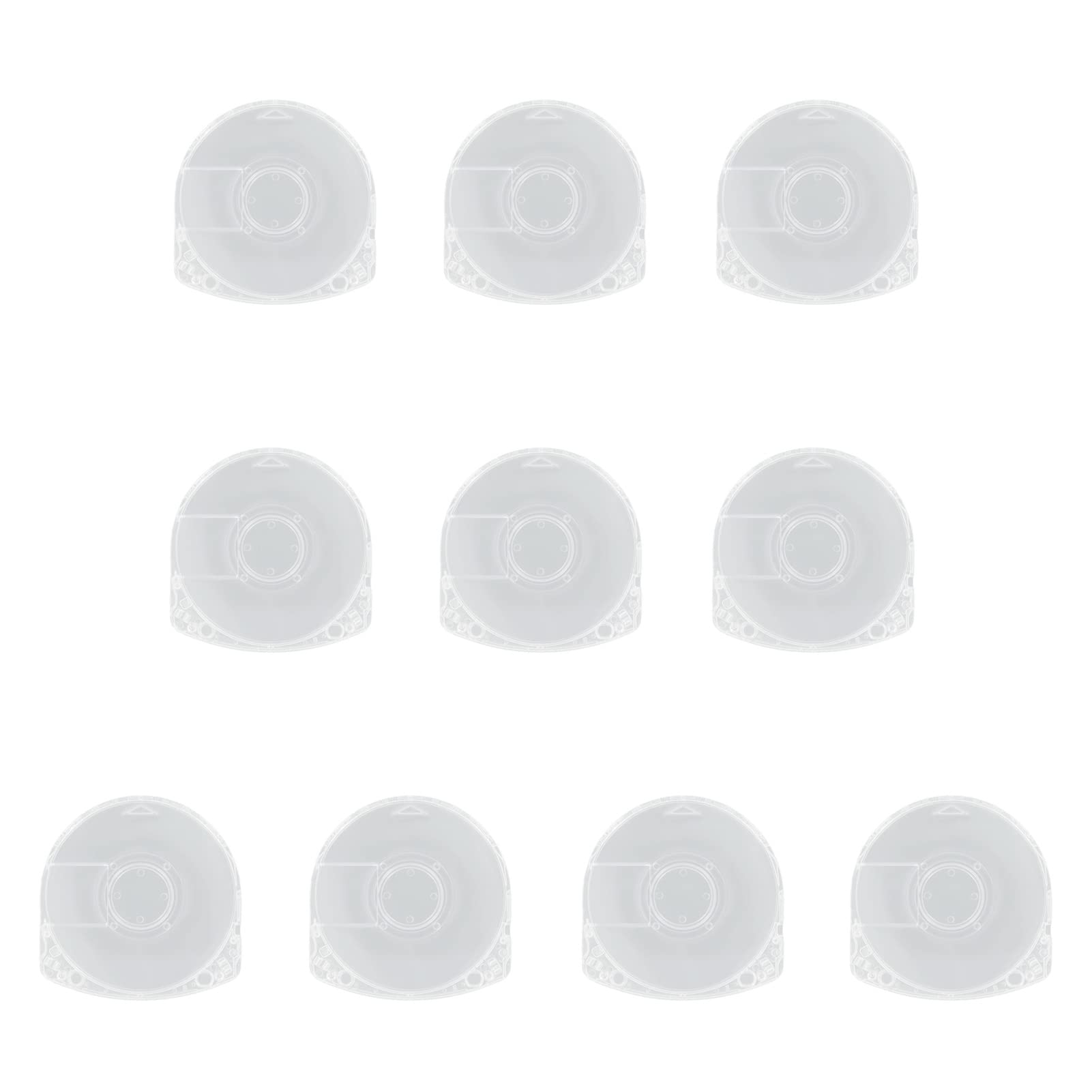 HOVTOIL 10Pcs Replacement UMD Game Disc Storage Case, Clear Game Disc Storage Shell Case Cover Compatible with PSP1000/2000/3000 Clear