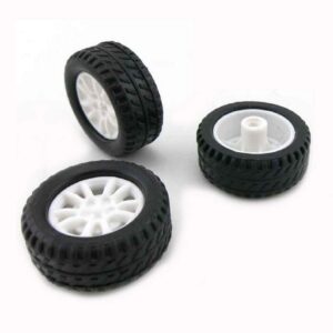 10pcs Toy Car Wheels 20mm Rubber Tire for 2mm Shaft DIY Model Accessories