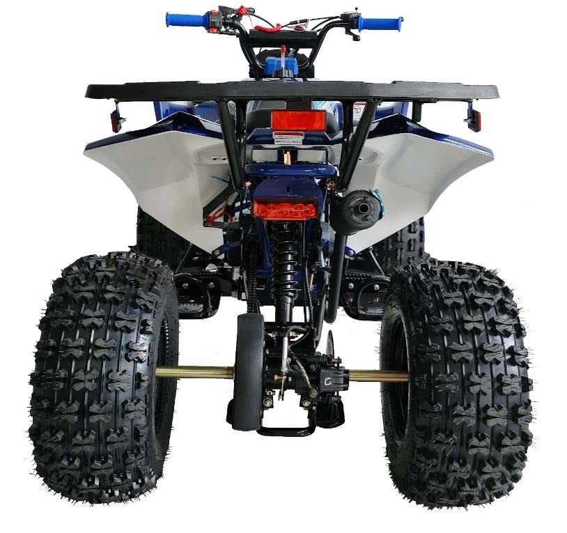 Upgraded 125cc ATV Quad Youth Utility Style ATV 125cc Fully Automatic w Reverse Double LED Headlights Gas ATV 4 Wheeler ATVs Quads Big 19"/ 18" Tires