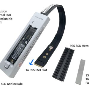 Avoluxion External SSD Expansion Upgrade Kit w/SSD Heatsink for PS5 Game Console (PSX-i1) - Turn Your PS5 Internal SSD Slot to External SSD Expansion Kit - 2 Years Warranty