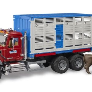 Bruder 02830 Mack Granite Cattle Transportation Truck with 1 Cattle