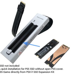 Avoluxion External SSD Expansion Upgrade Kit w/SSD Heatsink for PS5 Game Console (PSX-i1) - Turn Your PS5 Internal SSD Slot to External SSD Expansion Kit - 2 Years Warranty