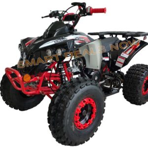 Upgraded 125cc ATV Quad Youth Utility Style ATV 125cc Fully Automatic w Reverse Double LED Headlights Gas ATV 4 Wheeler ATVs Quads Big 19"/ 18" Tires