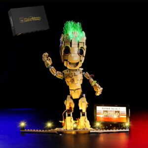 rorliny led light kit for lego marvel i am groot 76217 building toy, lighting set compatible with lego 76217 (lights only, no lego models)