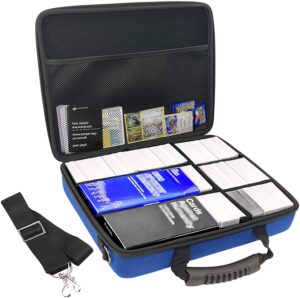 lumus&solem extra large card game case for 2300-2500+ cards, suitable for the expansion of c.a.h game cards and all other card games (blue)