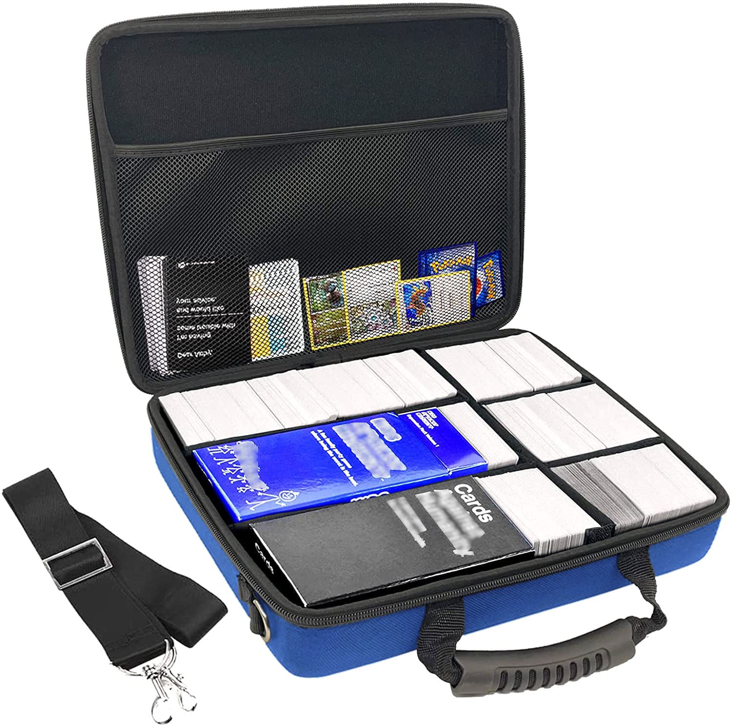 Lumus&Solem Extra Large Card Game Case for 2300-2500+ Cards, Suitable for The Expansion of C.A.H Game Cards and All Other Card Games (Blue)