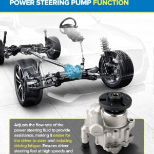 PHILTOP 21-147 Power Steering Pump Fit For 2007-2013 328i, 2006-2010 325i, 2008-2013 128i, 2007-2008 328xi, 2006 330i; 325xi Power Steering Pump