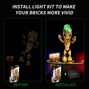 Rorliny LED Light Kit for Lego Marvel I am Groot 76217 Building Toy, Lighting Set Compatible with Lego 76217 (Lights Only, No Lego Models)