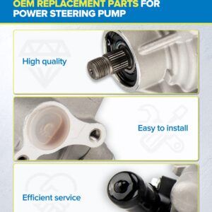 PHILTOP 21-5419 Power Steering Pump OE Fit For TSX 2006-2008, RSX 2002-2006, Element 2006-2011, CR-V 2002-2002, Accord 2006-2007 2.4L, CR-V 2005-2011, Power Assist Pump 56110PNBA01, 56110PNBA03