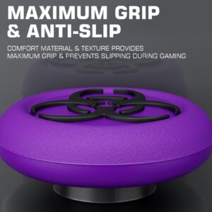 PlayRealm NO Falling Off Thumbstick Extender & Silicone Grip Cover 2 Sets for Xbox Series X/S & Xbox One S/X Controller(BH Purple)