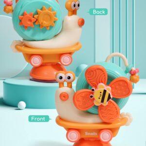 5-in-1 High Chair Toy with Suction Cups Spinner Montessori Toys for Toddler 1-3 Year Old-Fine Motor Infant Tray Sensory Travel Toys for Baby 6-12-18 Months Boy Girl Newborn Birthday Gift