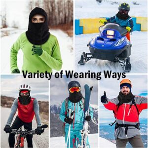 Balaclava Windproof Winter Face Mask Warm Fleece Ski Mask for Men and Women Cold Weather Motorcycle Bike Cycling Neck Warmer Black