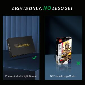 Rorliny LED Light Kit for Lego Marvel I am Groot 76217 Building Toy, Lighting Set Compatible with Lego 76217 (Lights Only, No Lego Models)