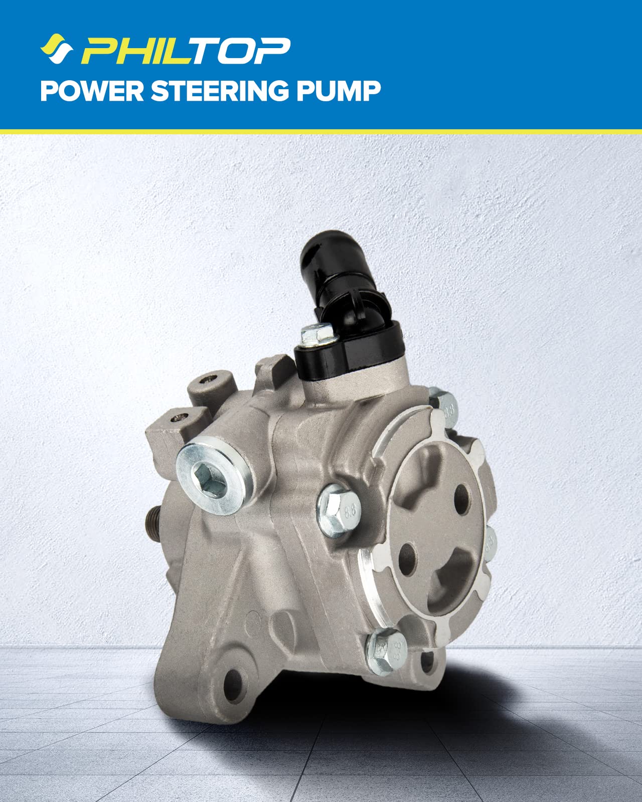 PHILTOP 21-5419 Power Steering Pump OE Fit For TSX 2006-2008, RSX 2002-2006, Element 2006-2011, CR-V 2002-2002, Accord 2006-2007 2.4L, CR-V 2005-2011, Power Assist Pump 56110PNBA01, 56110PNBA03