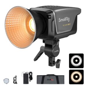 SmallRig RC 450B 450W Bi-Color LED Video Light 121,000Lux @1m CRI 95+ TLCI 96+ 2700K-6500K Camera Studio Lighting w/Bowens Mount Manual and App Control Remotely Professional Light - 3975