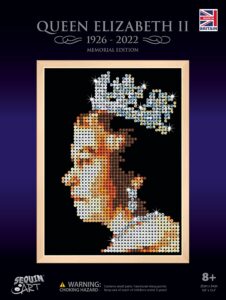 sequin art queen elizabeth ii special memorial edition, sparkling arts & crafts kit; creative crafts for adults & kids