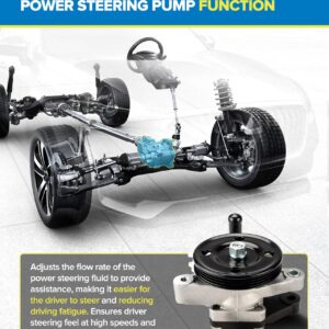 PHILTOP 21-5440 Power Steering Pump Fit For 2004-2009 Spectra 2.0L, 2005-2010 Sp-ortage 2.0L, 2005-2009 Tucson 2.0L; Spectra5 Power Steering Pump with Pulley