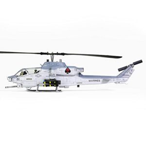 Forces of Valor Waltersons FOV-820004A-1 1:48 Scale Bell Textron Licensed AH-1W Cobra Helicopter with NTS Exhaust Army Super Diecast Military Collectible, US Navy Blue, One Size