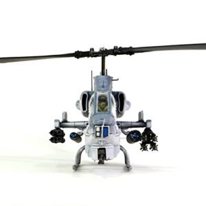 Forces of Valor Waltersons FOV-820004A-1 1:48 Scale Bell Textron Licensed AH-1W Cobra Helicopter with NTS Exhaust Army Super Diecast Military Collectible, US Navy Blue, One Size