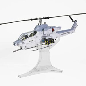 Forces of Valor Waltersons FOV-820004A-1 1:48 Scale Bell Textron Licensed AH-1W Cobra Helicopter with NTS Exhaust Army Super Diecast Military Collectible, US Navy Blue, One Size