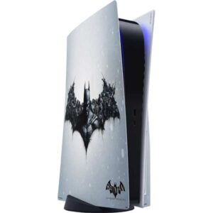 skinit decal gaming skin compatible with ps5 console - officially licensed warner bros batman arkham logo design