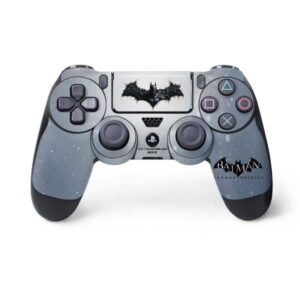 skinit decal gaming skin compatible with ps4 controller - officially licensed warner bros batman arkham logo design