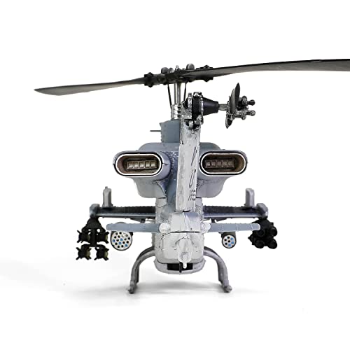 Forces of Valor Waltersons FOV-820004A-1 1:48 Scale Bell Textron Licensed AH-1W Cobra Helicopter with NTS Exhaust Army Super Diecast Military Collectible, US Navy Blue, One Size