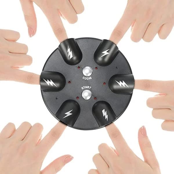 Shock Roulette Party Game - Electric Finger Lie Detector, Test Shock Finger Game, Lucky Electric Shock Six-Finger Heartbeat Lie Detector, The Cogs of Fate Party Shot Drinking Game (1 pc)