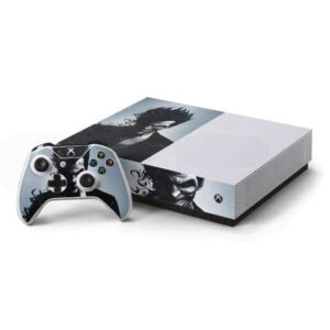 skinit decal gaming skin compatible with xbox one s all-digital edition bundle - officially licensed warner bros joker arkham design